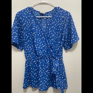 Blue Med silky light weight shirt